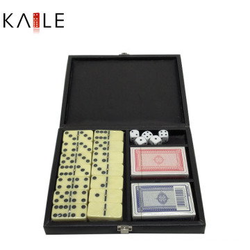 Hot Selling Popular 3 in 1 Game Set in Leather Box